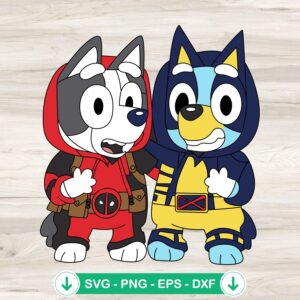 Bluey Wolverine SVG file for cutting machines and DIY crafts