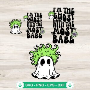 Boo Ghost Beetlejuice SVG file for Cricut cutting machine