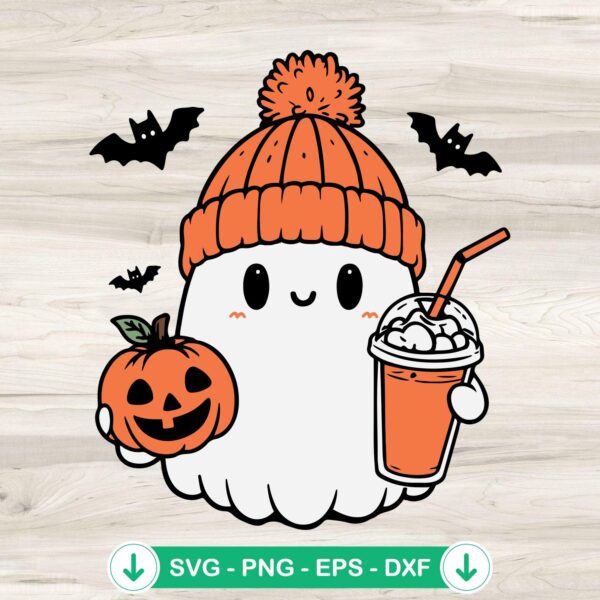 Boo Ghost Drink Halloween SVG file, cricut cutting file