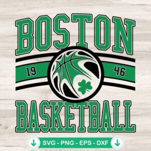 Boston Basketball 1946 SVG file for Cricut cutting machine