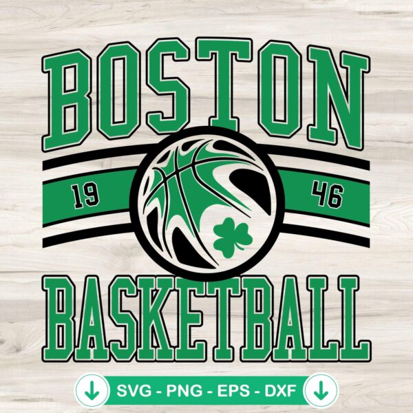 Boston Basketball 1946 SVG file for Cricut cutting machine