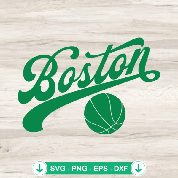 Boston Basketball SVG file for Cricut cutting machine