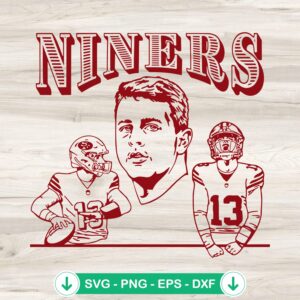 Brock Purdy Niners SVG file for Cricut cutting machine