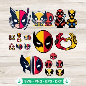 Deadpool and Wolverine SVG file for cutting machines