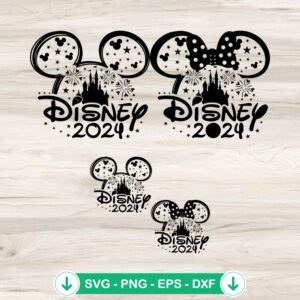 Disney Castle Family Trip 2024 svg file for cutting machines