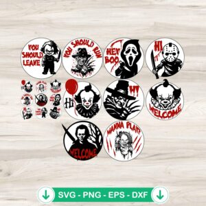 Horror Movie Characters SVG file for Cricut cutting files