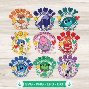 Bundle Inside Out 2 svg file for emotions - cutting file