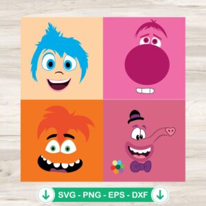 Inside Out Characters SVG file for cricut cutting file