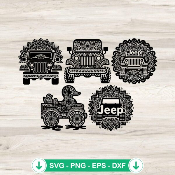 Jeep Mandala SVG file for cutting machines, cricut svg