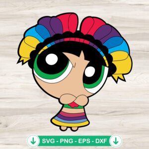 Buttercup Powerpuff Girls SVG file for cutting machines
