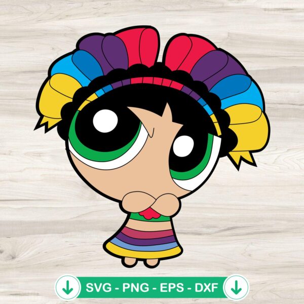Buttercup Powerpuff Girls SVG file for cutting machines