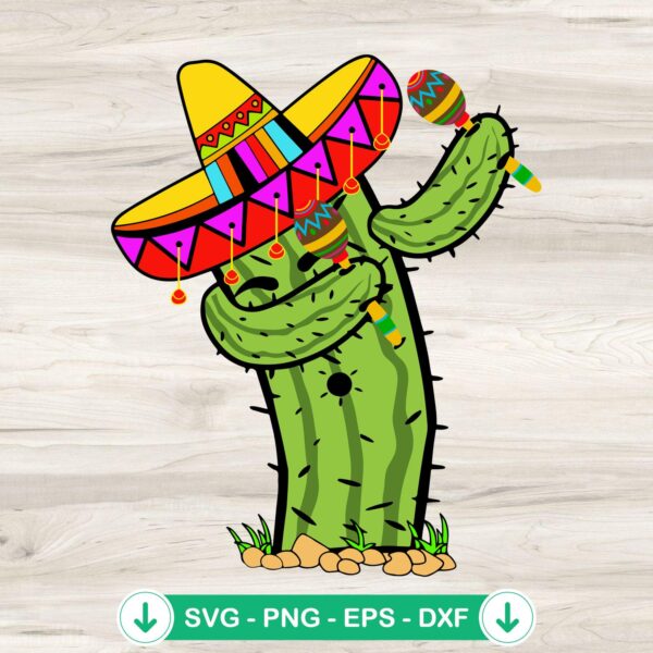 Cactus Cinco De Mayo SVG file for Cricut cutting machine