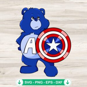 Care Bears Captain America SVG file for cricut cutting machine