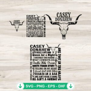 Casey Donahew SVG file for Cricut cutting machine