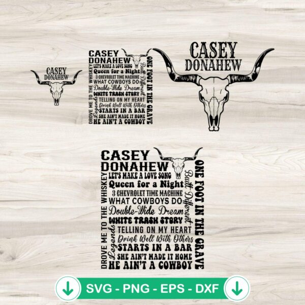Casey Donahew SVG file for Cricut cutting machine