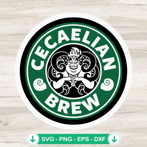 Cecaelian Brew Ursula Starbucks SVG file for cutting machine