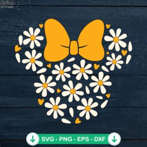 Chamomile Flowers Mouse Head SVG file for Cricut and cutting machines