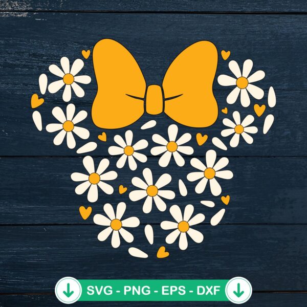 Chamomile Flowers Mouse Head SVG file for Cricut and cutting machines