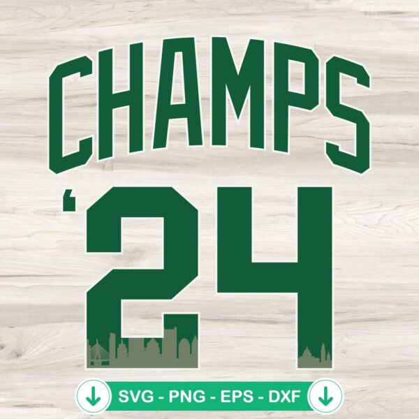 Champs 24 SVG file for Boston Celtics 2024 NBA Basketball