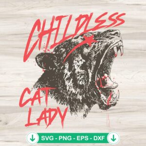 Childless Cat Lady SVG file for Cricut and cutting machines