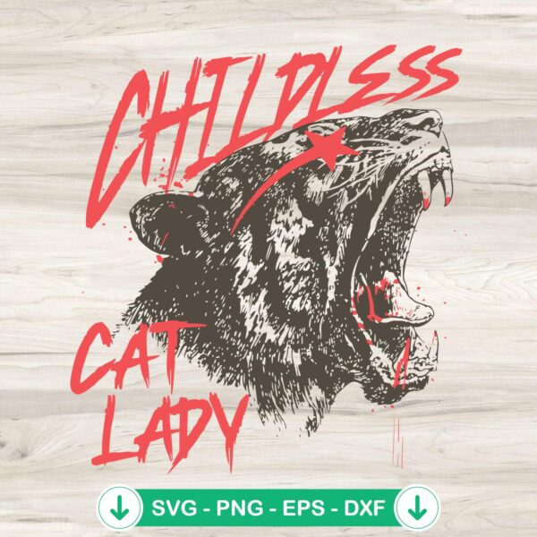 Childless Cat Lady SVG file for Cricut and cutting machines