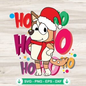 Chilli Heeler Ho Ho Ho Christmas SVG file for cutting machines