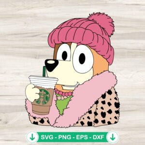Chilli Heeler Starbucks Coffee SVG file for cricut cutting machine