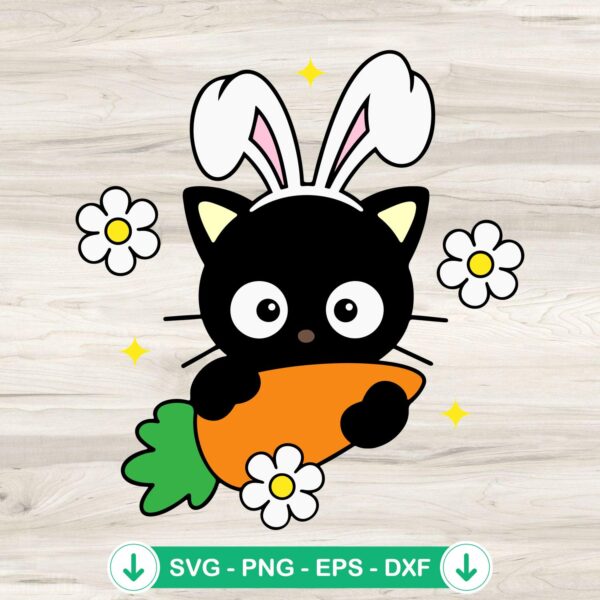 Chococat Easter Bunny SVG file for Cricut cutting machines