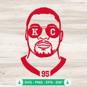 Chris Jones SVG file for Kansas City Chiefs, cricut svg cutting file