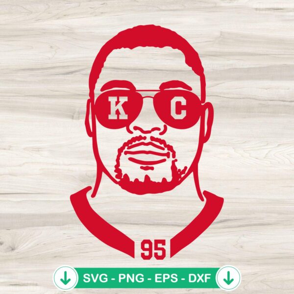 Chris Jones SVG file for Kansas City Chiefs, cricut svg cutting file