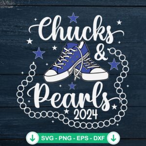 Chucks And Pearls 2024 SVG file for cricut cutting machine