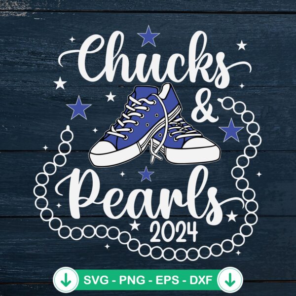 Chucks And Pearls 2024 SVG file for cricut cutting machine