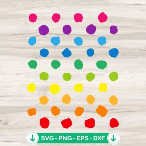 Colorful Polka Dots SVG file for Happy International Dot Day
