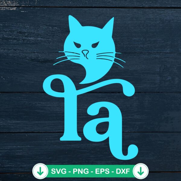 Comma La Cat Lady SVG file for Cricut cutting machine