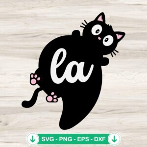 Funny Comma La Cat SVG file for Cricut cutting machine