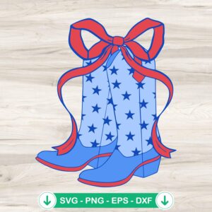 Coquette Cowgirl Boots SVG file for cricut and cutting machine