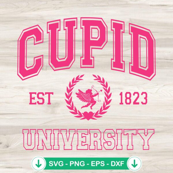 Cupid Est 1823 University SVG file for Cricut cutting