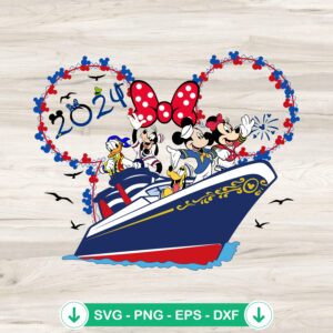 Cruise Trip Disney Characters SVG file for Cricut, Minnie Head cut file