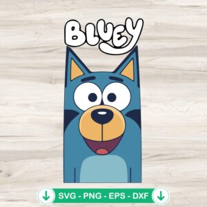 Cute Bluey face svg file for cricut cutting projects