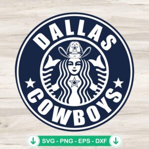 Dallas Cowboys Starbucks Coffee SVG file for cricut cutting machine