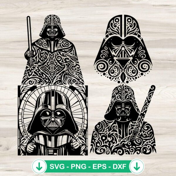 Darth Vader Mandala SVG file for Cricut cutting machine