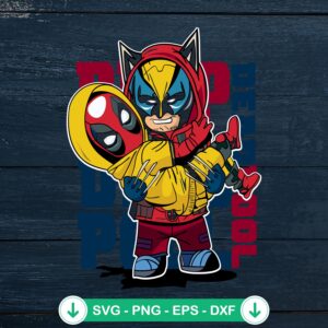 Deadpool and Wolverine SVG file for cutting machines