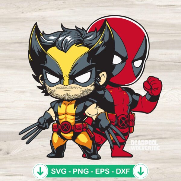 Deadpool and Wolverine SVG file for Cricut cutting machine