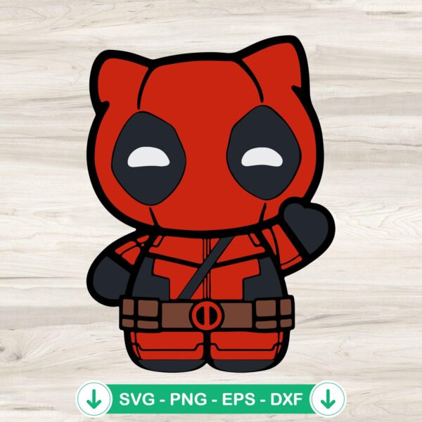 Deadpool Hello Kitty SVG file for Cricut cutting machine