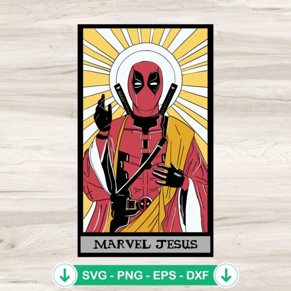 Deadpool Marvel Jesus SVG file for cricut cutting file