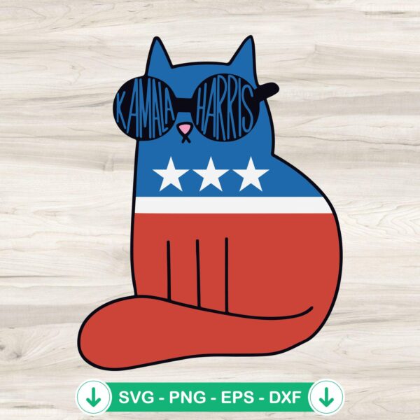 Democat Democrat Cat SVG file for Cricut cutting machine