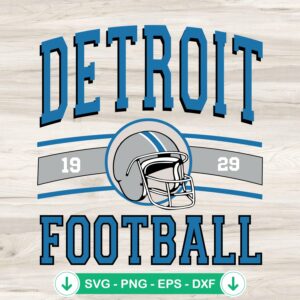 Detroit 1929 Football SVG file for Cricut cutting machine