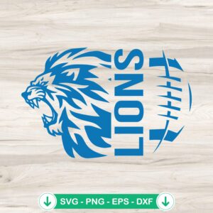 Detroit Lions Football SVG file for Cricut cutting machine