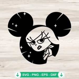 Disgust SVG file for Inside Out 2 Disney Mouse Ears cutting file