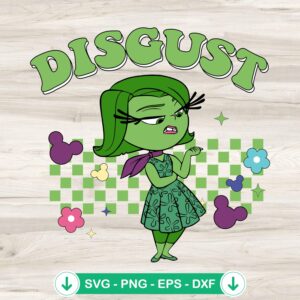 Disgust SVG file for Inside Out 2, cutting file for Cricut